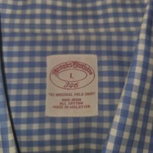 Brooks Brothers Light Blue Gingham Men's Shirt